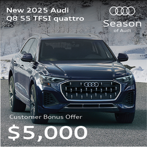 front facing 2025 Audi Q8 parked